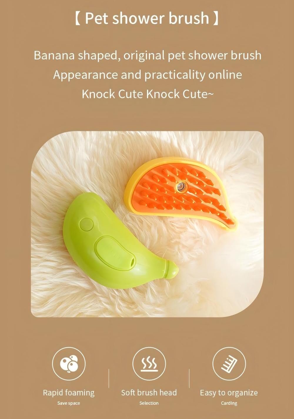 WINB 3-in-1 Steaming Pet Brush for Cats & Dogs – Shedding, Massaging, and De-furring Grooming Brush with Anti-Static Mist, Ideal for Cats and Dogs - Image 5