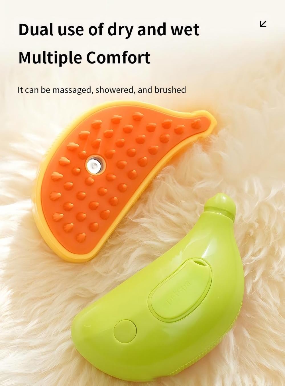 WINB 3-in-1 Steaming Pet Brush for Cats & Dogs – Shedding, Massaging, and De-furring Grooming Brush with Anti-Static Mist, Ideal for Cats and Dogs - Image 6