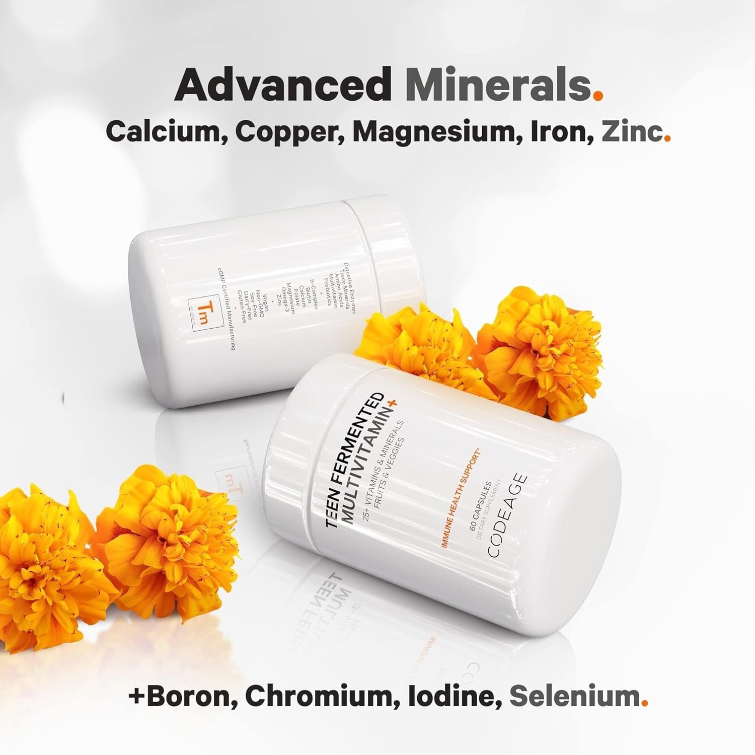 Codeage Teen’s Daily Multivitamin Supplement, 25+ Vitamins & Minerals for Teenage Boys & Girls, Organic Whole Foods Vitamins for Teenagers, Vitamin A, B, C, D, E, K, Omega-3, 60 Ct - Image 7