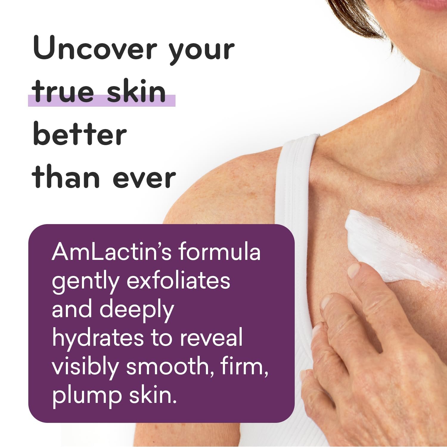 AmLactin Crepe Firming Cream - 12 oz Body Cream with 15% Lactic Acid - Exfoliator and Moisturizer for Crepey, Dry Skin - Image 3