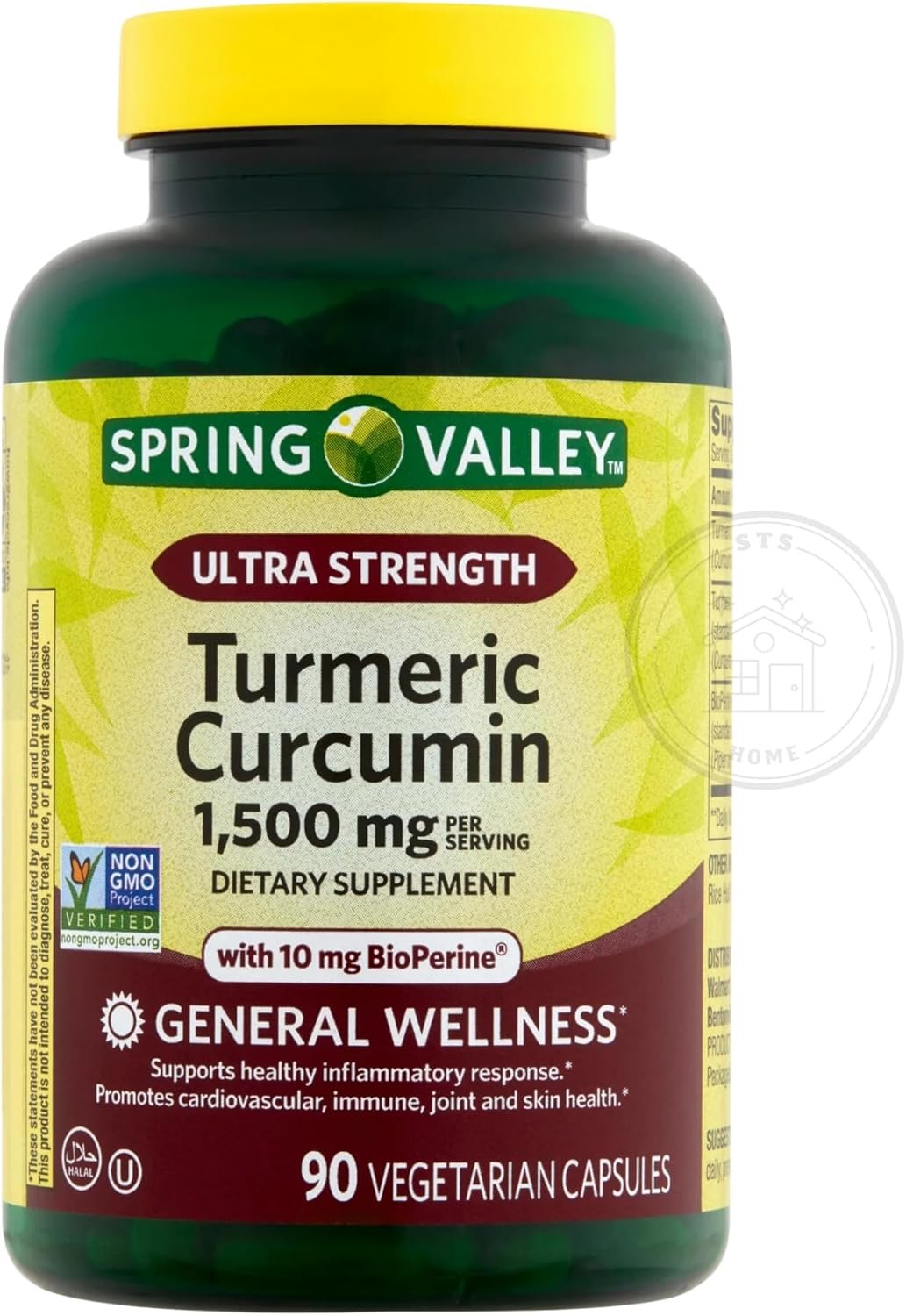 Spring Valley Turmeric Supplement | Turmeric Curcumin Supplement, Ultra Strength 1,500 mg, 90 Count + STS Sticker. - Image 3