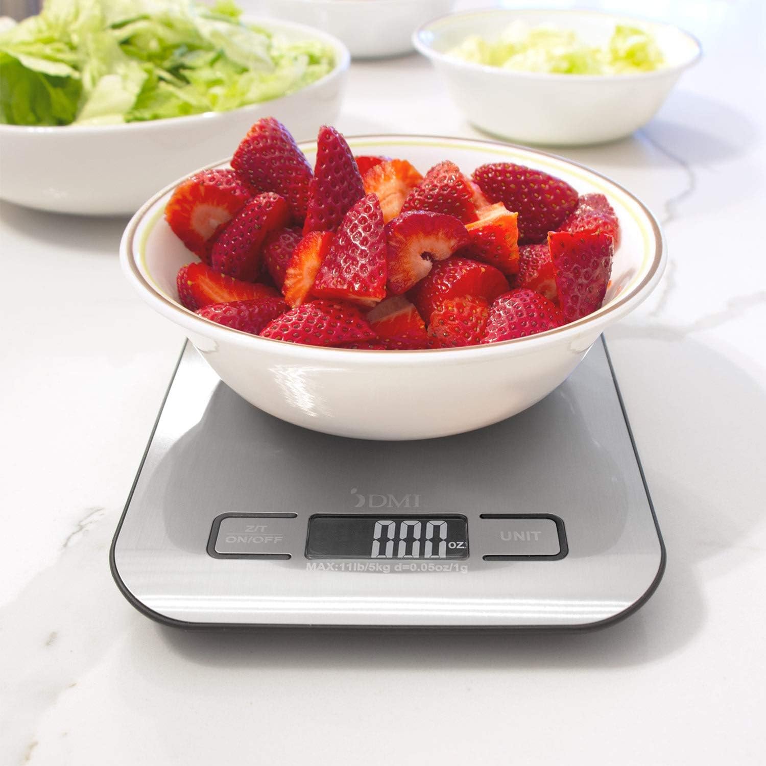 DMI Digital Food Scale and Kitchen Scale for Cooking, Baking and Meal Prep, Withstands up to 11 Pounds of Weight, Measures units between oz, g, mL, lb, oz, 304 Stainless Steel - Image 6