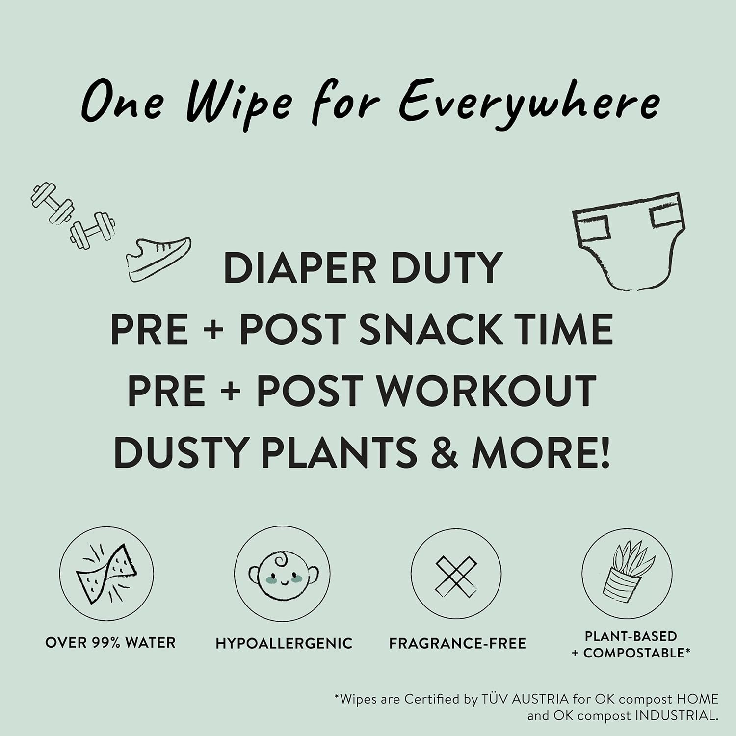 The Honest Company Babe's Clean Bum Gift Set | Diapering + Newborn Essentials | 99% Water Wipes (60 ct), Diaper Rash Cream (2.5 oz), Clean Conscious Diapers (Size 1, 7 ct) - Image 6