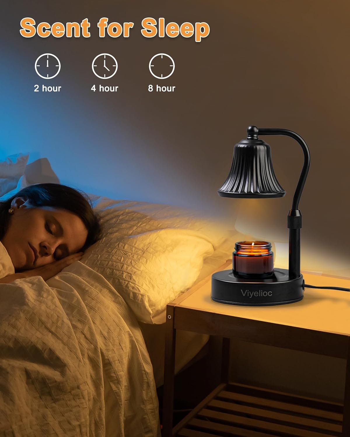 Candle Warmer Lamp, Candle Lamp Warmer with Timer and Dimmer, Adjustable Height, with 2 Bulbs, House Warming Gifts Home Bedroom Decor Birthday Gifts for Women - Image 5