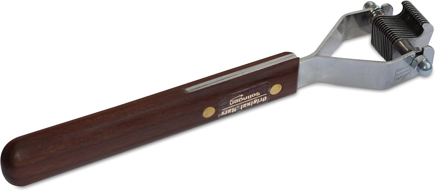 Mars Coat King Mini Dematting Undercoat Grooming Rake Stripper Tool and Detailing Body Work for Dogs and Cats, Stainless Steel with Wooden Handle, Made in Germany, 14-Blade Extra Fine - Image 3