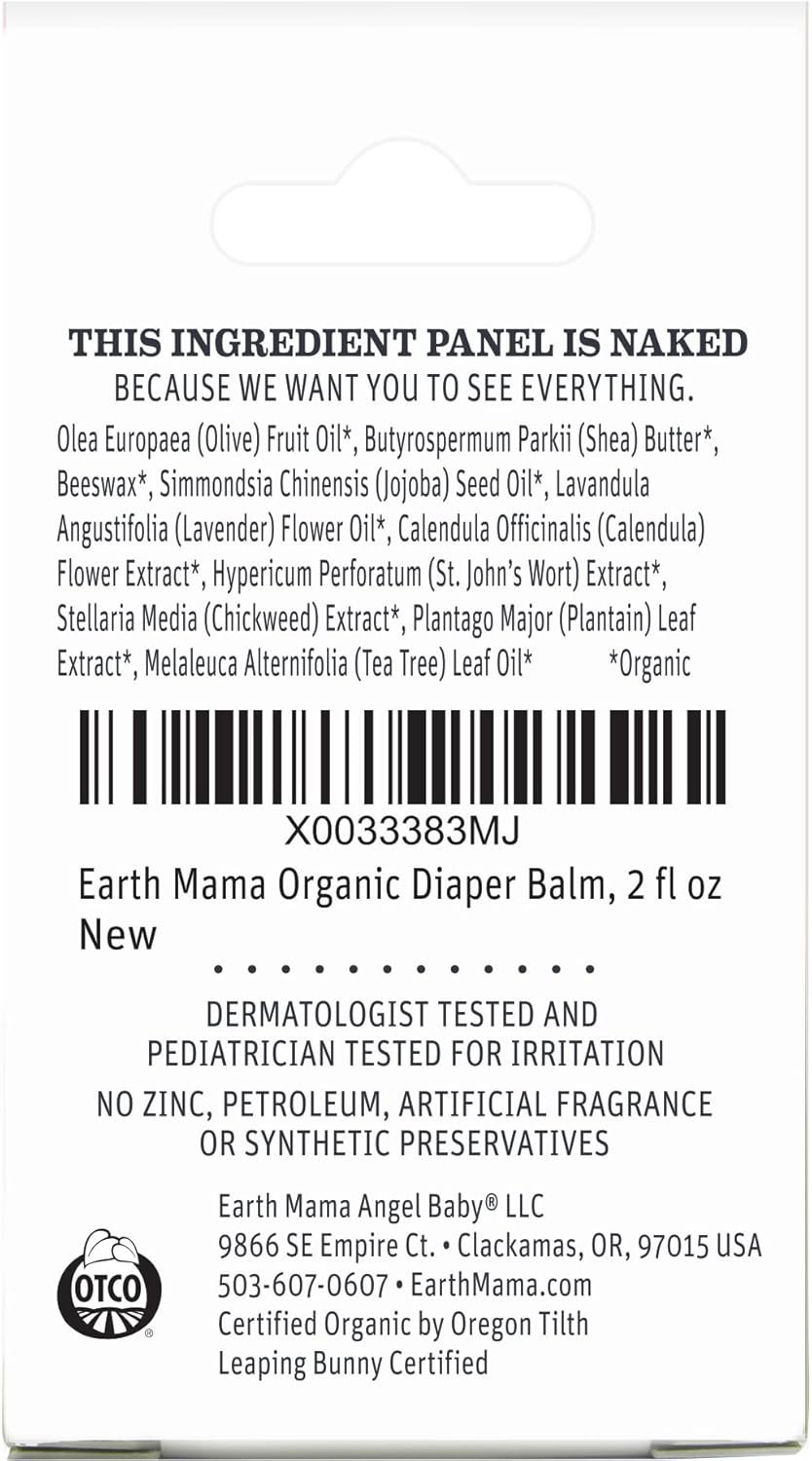 Earth Mama Organic Diaper Balm 2-Ounce | Diaper Cream for Baby | EWG Verified, Petroleum & Artificial Fragrance-Free with Calendula for Sensitive Skin (2-Pack) - Image 10