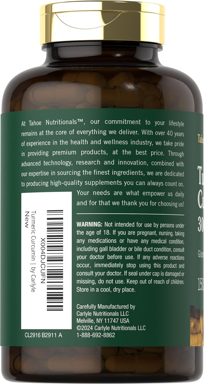 Turmeric Curcumin 3000mg | 150 Capsules | Turmeric Supplement with Black Pepper Extract | Non-GMO, Gluten Free Herbal Complex - Image 4