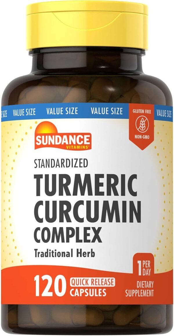 Sundance Turmeric Curcumin Complex | 120 Capsules | with Black Pepper Extract | Traditional Herb | Non-GMO and Gluten Free Supplement - Image 2