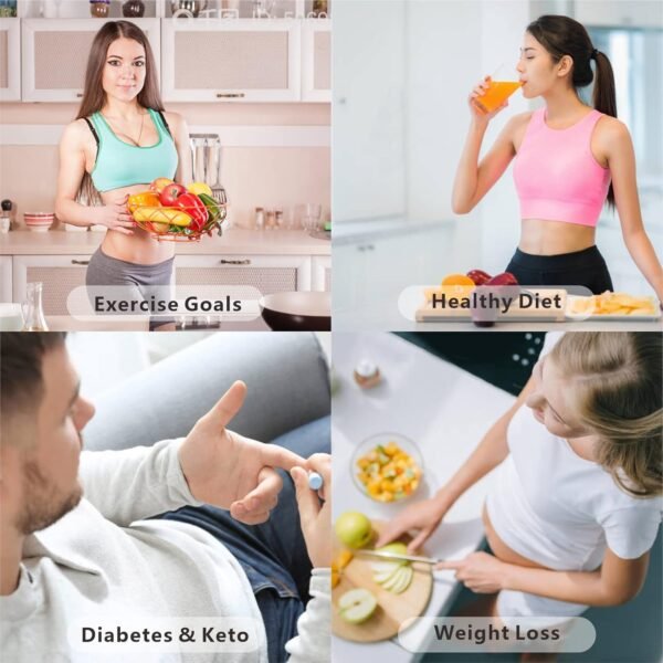 Smart Digital Food Scale Grams and Ounces, Kitchen Food Scale with Nutritional Calculator,Food Weight Scale for Weight Loss,Keto, Macro,Calorie,Cooking,Meal Prep 0.1g/3kg,6 Units,LCD Display - Image 6