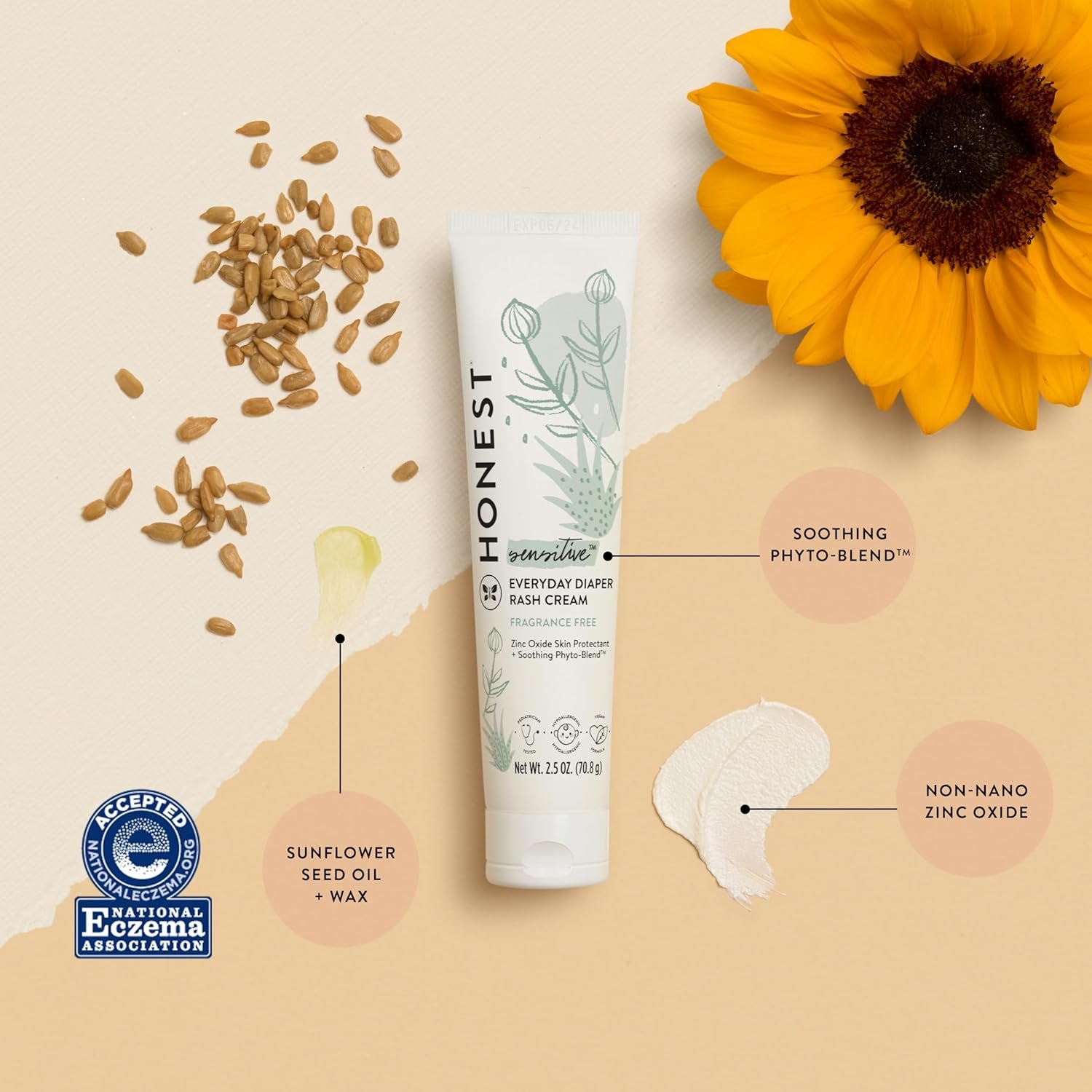 The Honest Company Babe's Clean Bum Gift Set | Diapering + Newborn Essentials | 99% Water Wipes (60 ct), Diaper Rash Cream (2.5 oz), Clean Conscious Diapers (Size 1, 7 ct) - Image 7