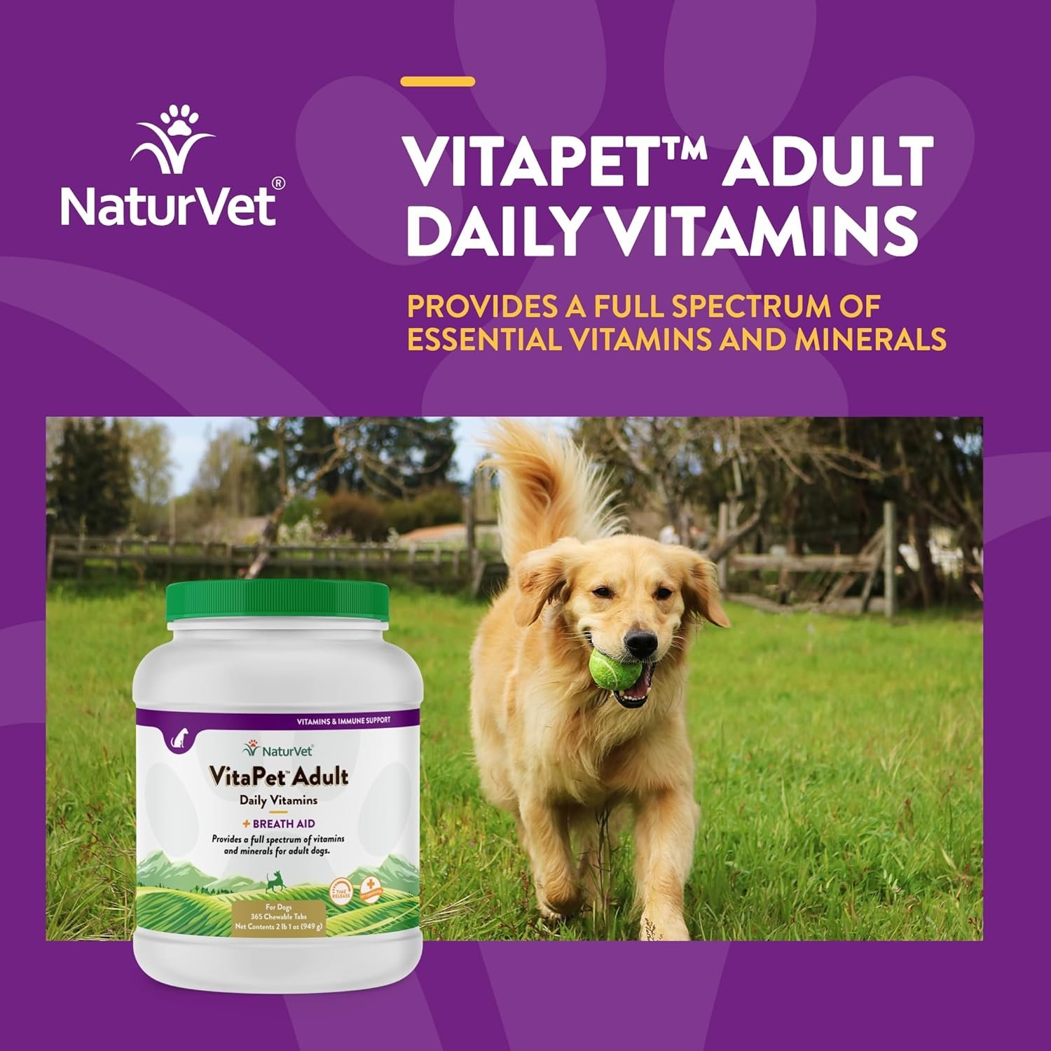 NaturVet Vita Pet Adult Plus Breath Aid Tablets -Time Release 365 ct - Image 5