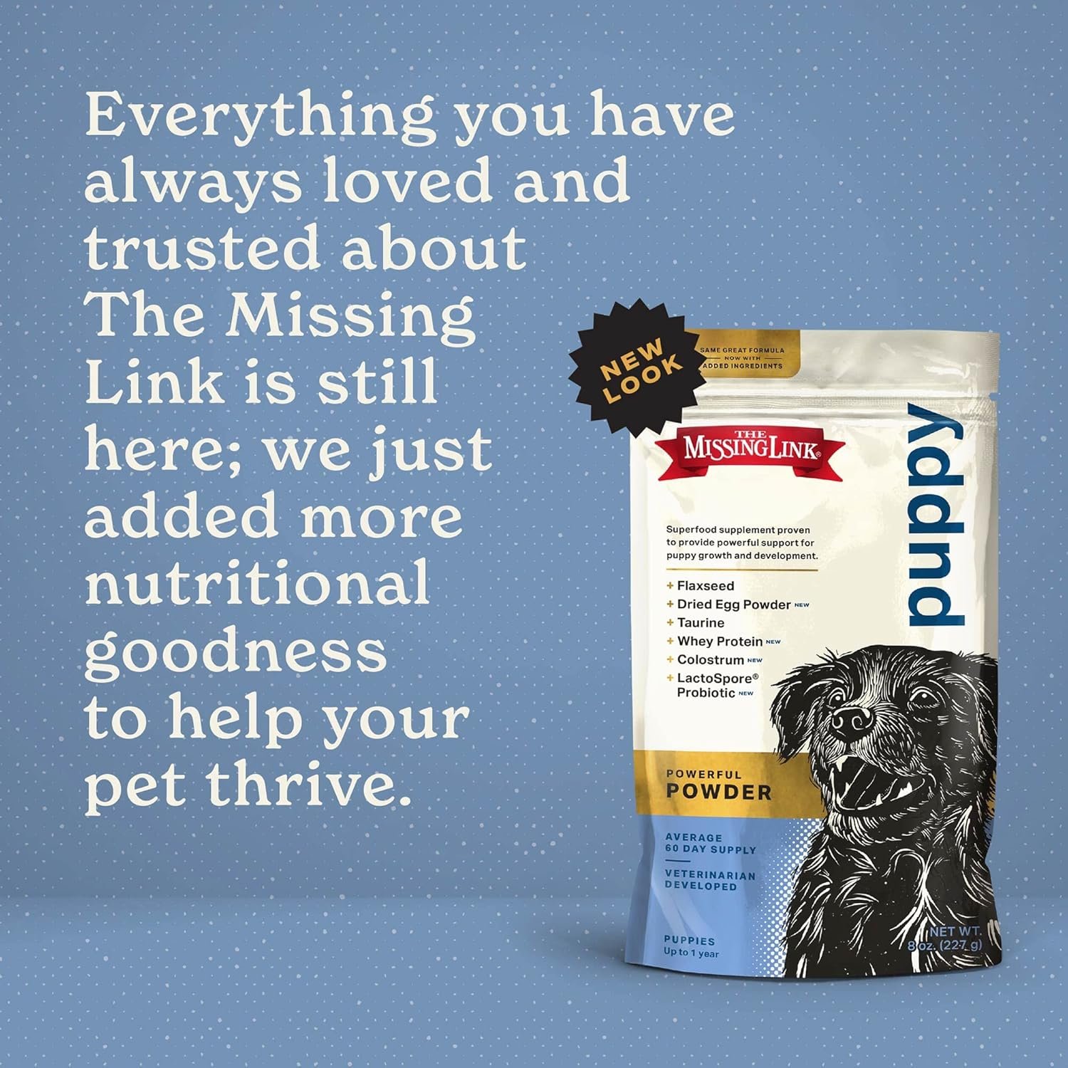 The Missing Link Puppy 8oz Supplement – Superfood Powder Promotes Growth & Development, Supports Immunity, Digestion, Bones, Skin & Coat of Dog - Image 8