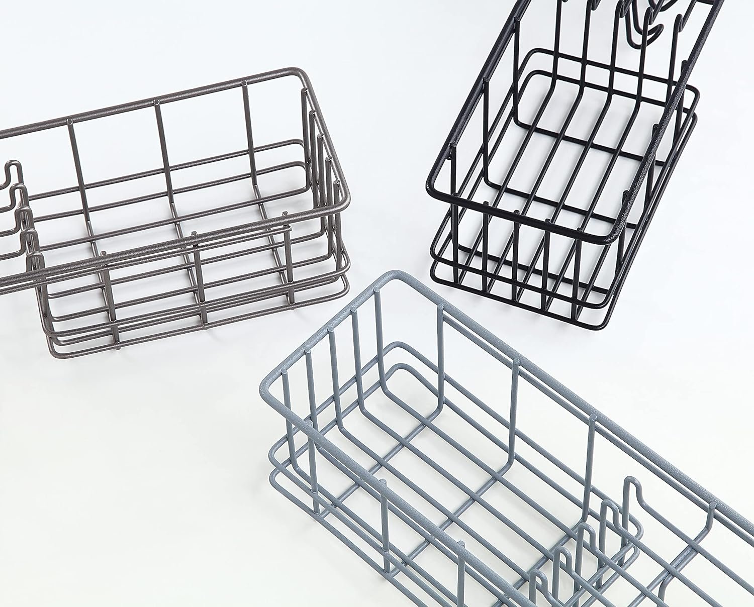 SunnyPoint Classic Wall Mounted Shower Caddy Organizer Basket Shelf With Removable Adhesive Hook. No Drilling Needed (Black, Standard) - Image 7