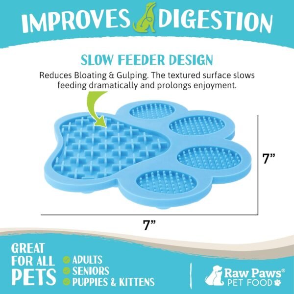 Raw Paws Licking Mats, 2-ct - Boredom Busters for Dogs in Shower, Licking Mat for Dogs - Dog Distraction Mat, Dog Slow Feeder Mat - Interactive Mat for Calming Anxiety - Lick Pad Mat for Dogs & Cats - Image 4