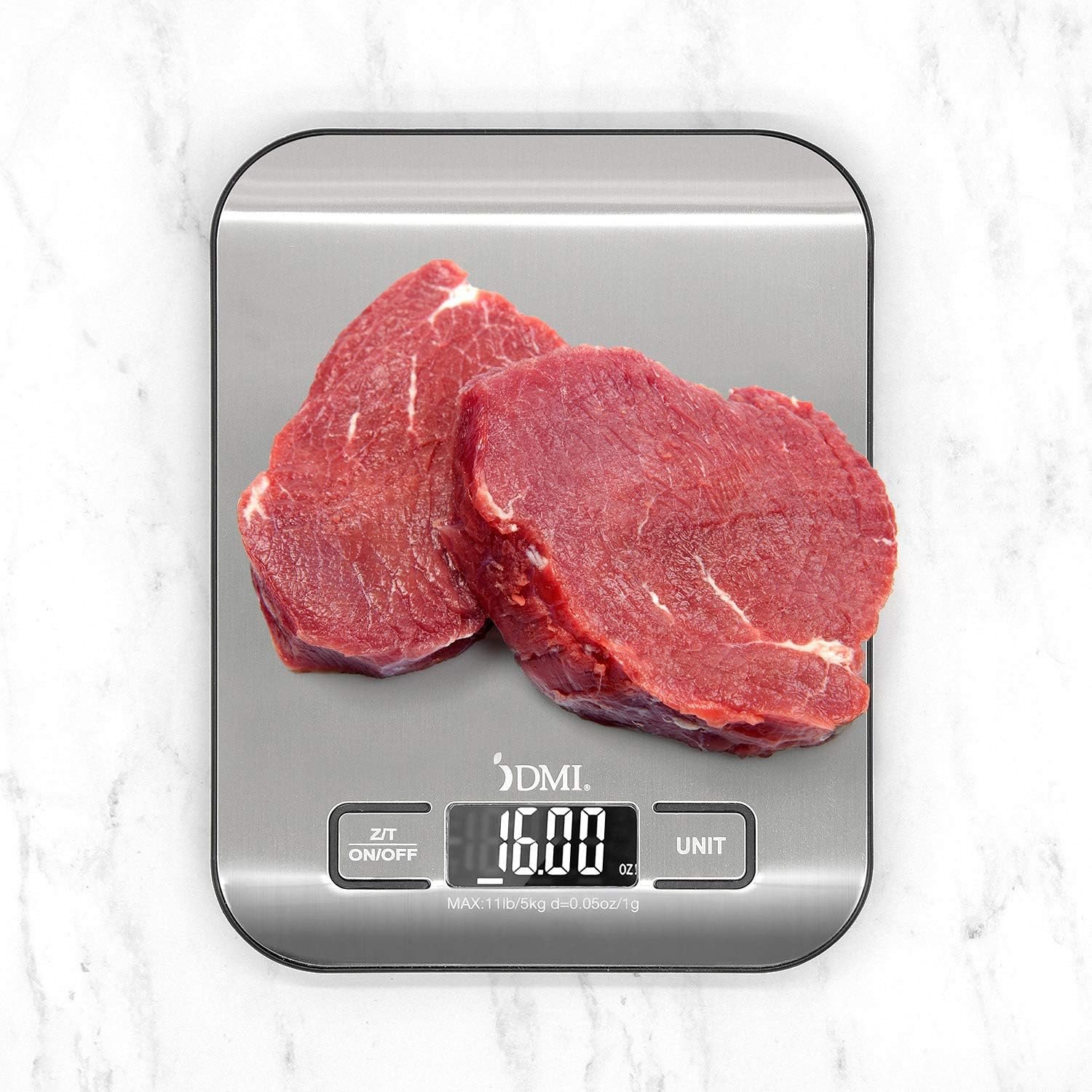 DMI Digital Food Scale and Kitchen Scale for Cooking, Baking and Meal Prep, Withstands up to 11 Pounds of Weight, Measures units between oz, g, mL, lb, oz, 304 Stainless Steel - Image 8