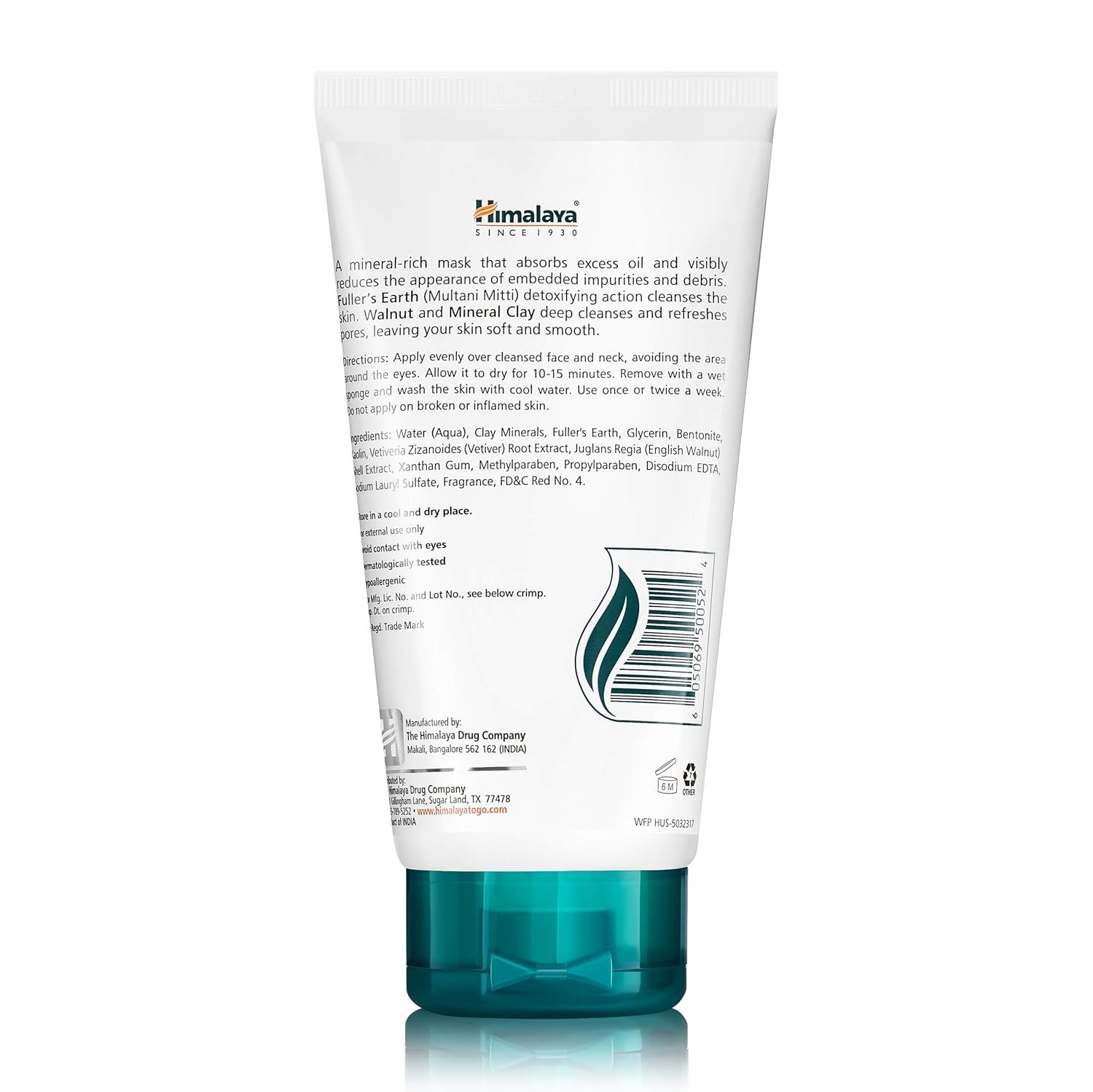 Himalaya Clarifying Mud Mask for Purifying & Deep Cleaning, to Hydrate & Rejuvenate Tired Skin, 5.07 oz - Image 3