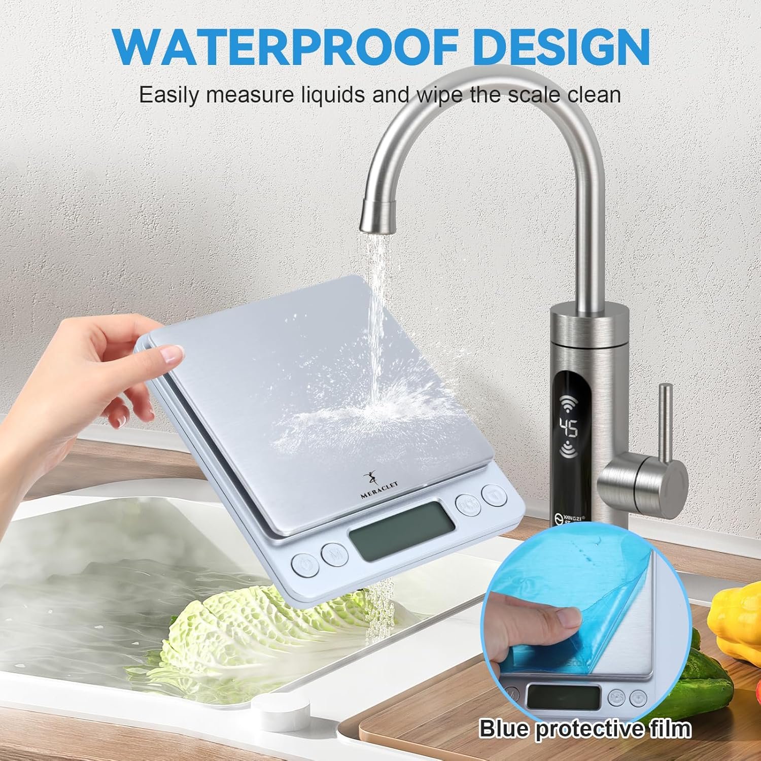 Food Scale - Digital Kitchen Scales Grams and Ounces for Cooking Baking Jewelry - Smart Precision Counting Weighing Scale for Food with 2 Trays 3000g/0.1g LCD Display (Batteries Included) - Image 8