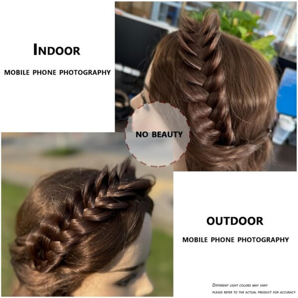 Wide Braided Headband Hoop Fashion Hair Accessories Elastic Non-slip Band for Women and Girl (Chestnut) - Image 3