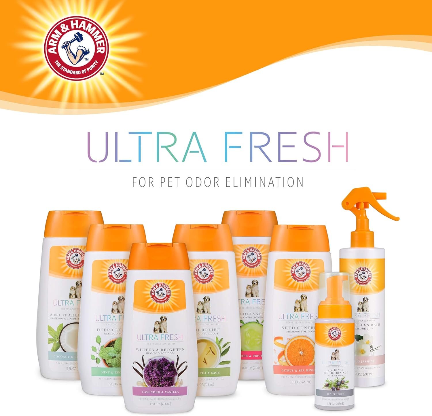 Arm & Hammer for Pets Ultra Fresh Dog Deodorizing Foam, Juniper Mist Scent - No Rinse Waterless Dog Shampoo for Smelly Dogs, Pet Deodorizer, Bathing Supplies, 8 Fl Oz - Image 7