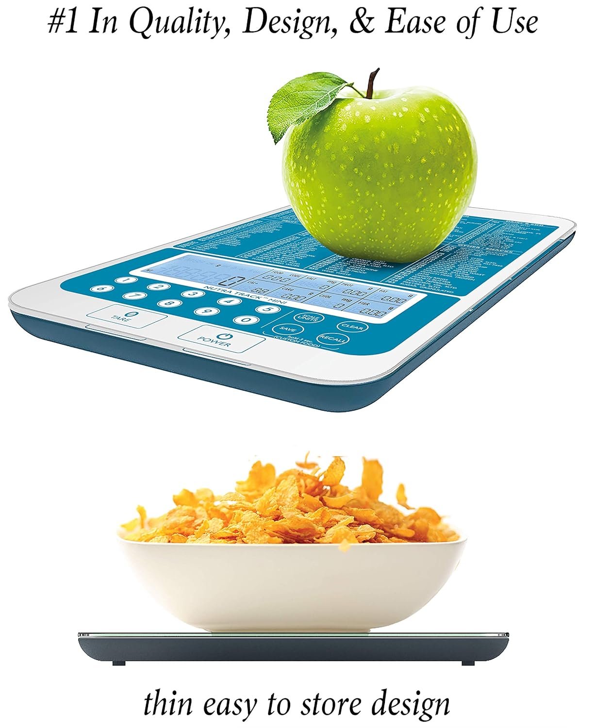 Food and Nutrition Scale, an American Co. You CAN FIND Cheaper BUT You Cant FIND Better, Our Proprietary USDA Nutritional Calculator, Supported and Designed in Seattle WA. Silver/Blue - Image 4